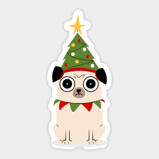 It's Christmas for Pug's sake Sticker